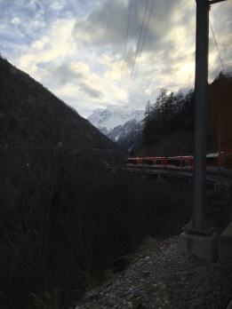 On the train to Zermatt.