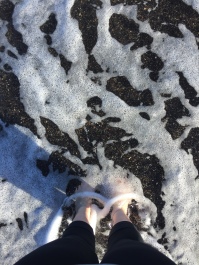 My feet in the Mediterranean Sea!