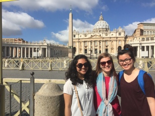The Vatican City with Eliana and Sarah.